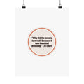 A poster with a witty line