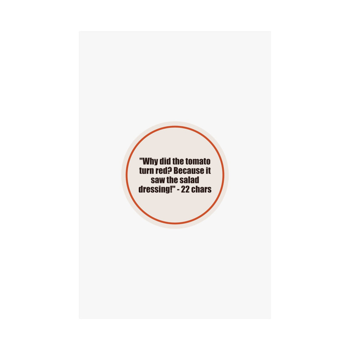 A poster with a witty line