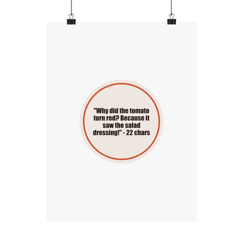 A poster with a witty line